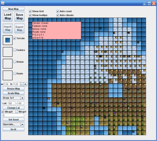 auto-everything'd, exported, then re-imported back into Civ4 Map Maker